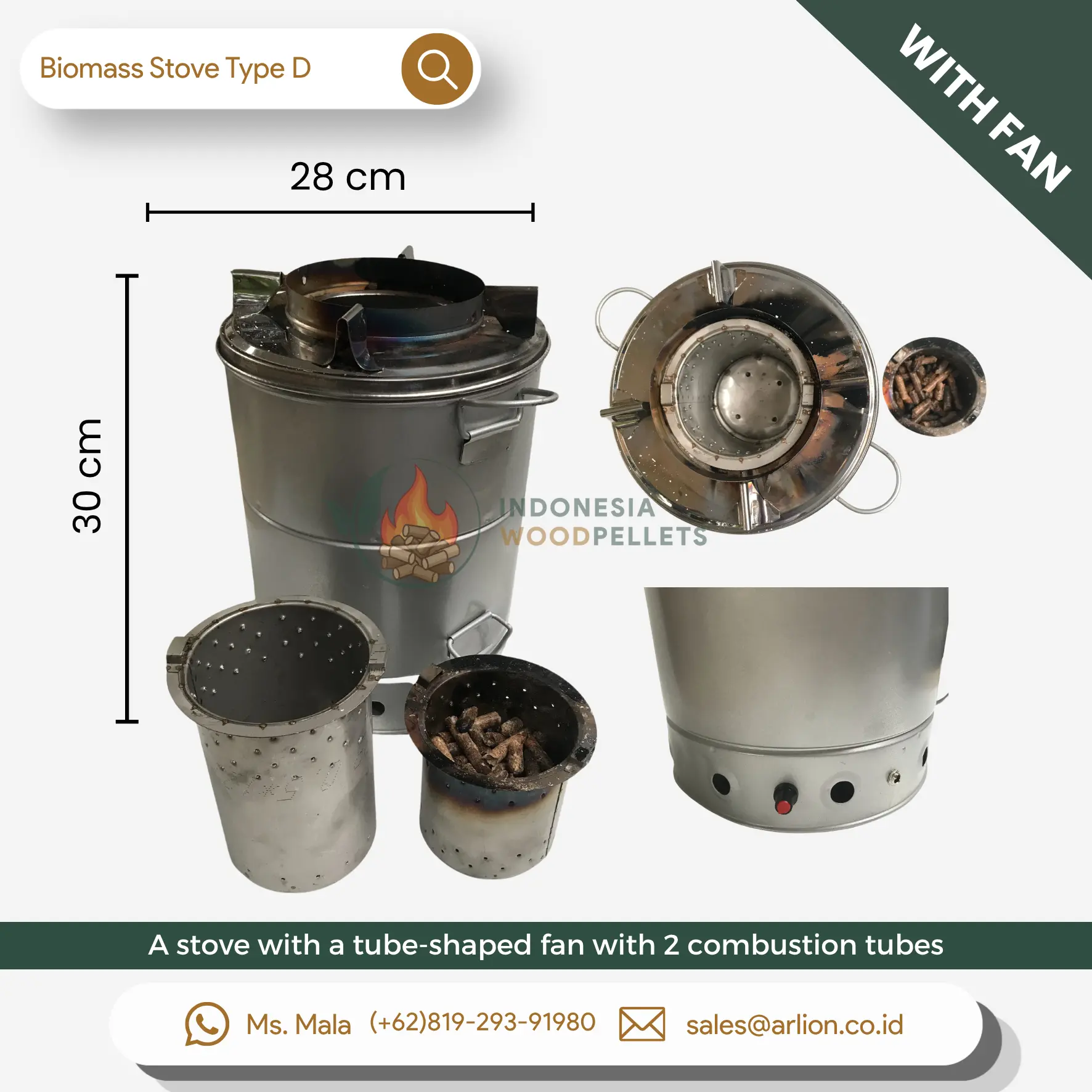 Biomass Stove Type D Eco-friendly biomass heater