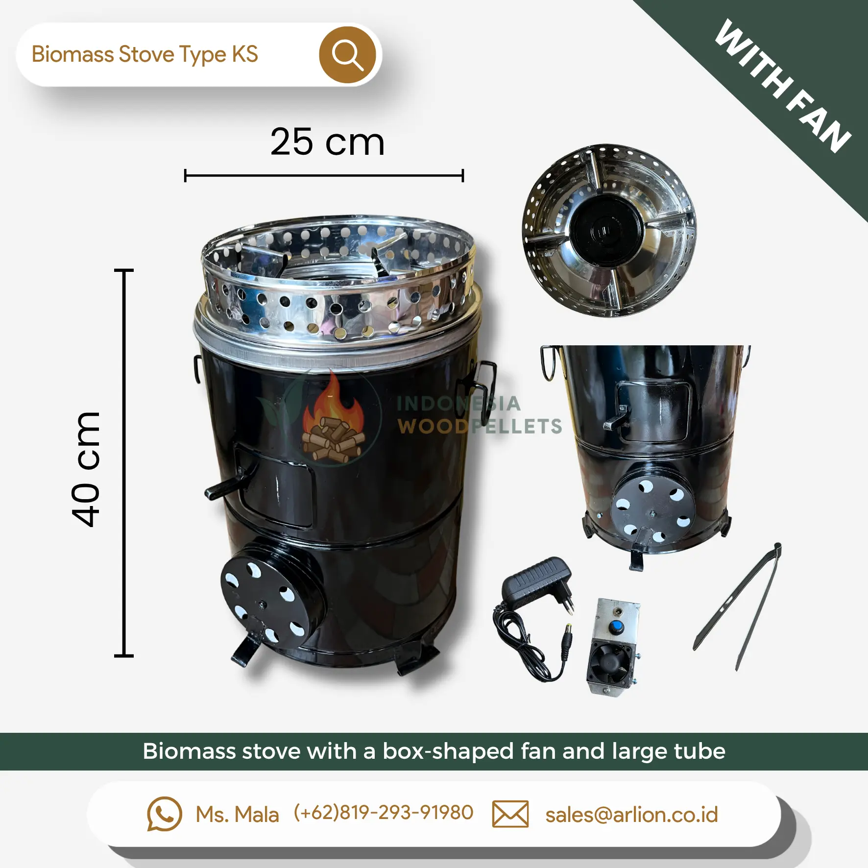 Biomass Stove Type KS Solid fuel stove